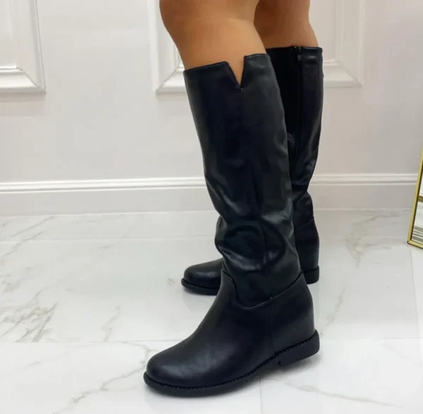 Primi Tacchi Roma - Stivali Donna Con Zeppa Interna Nero Clearance