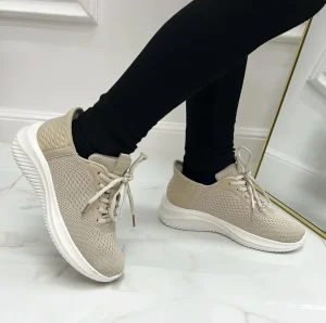 Primi Tacchi Sherlin - Sneakers Donna Lacci Comode Casual Beige Online